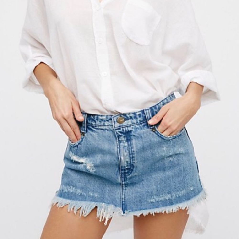Abercrombie & Fitch Jean Mini Skirt